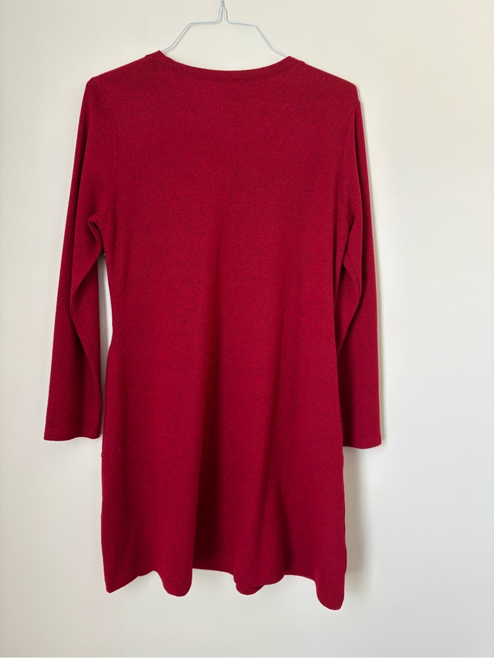 Red Button-Side Knit Dress - Picture 5 of 7